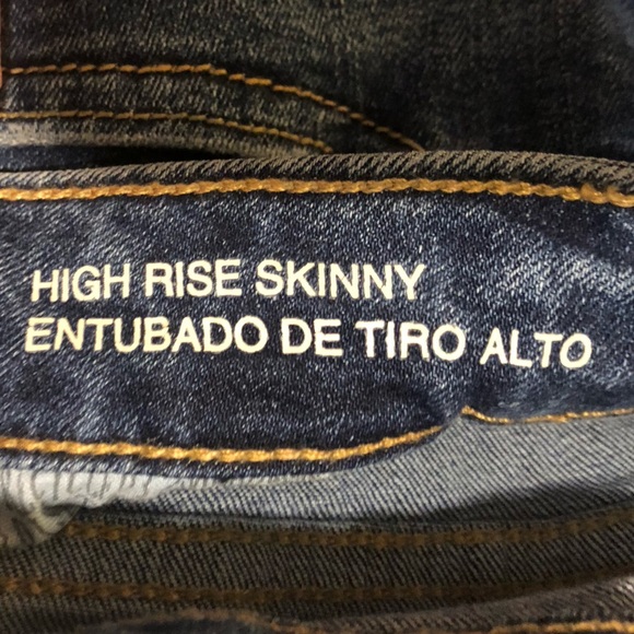 Wild Fable Target High Rise Skinny Medium Wash Minor Distressed Jeans Sz 10 Blue - Picture 5 of 6